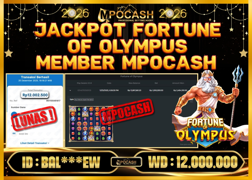MPOCASH JACKPOT FORTUNE OF OLYMPUS